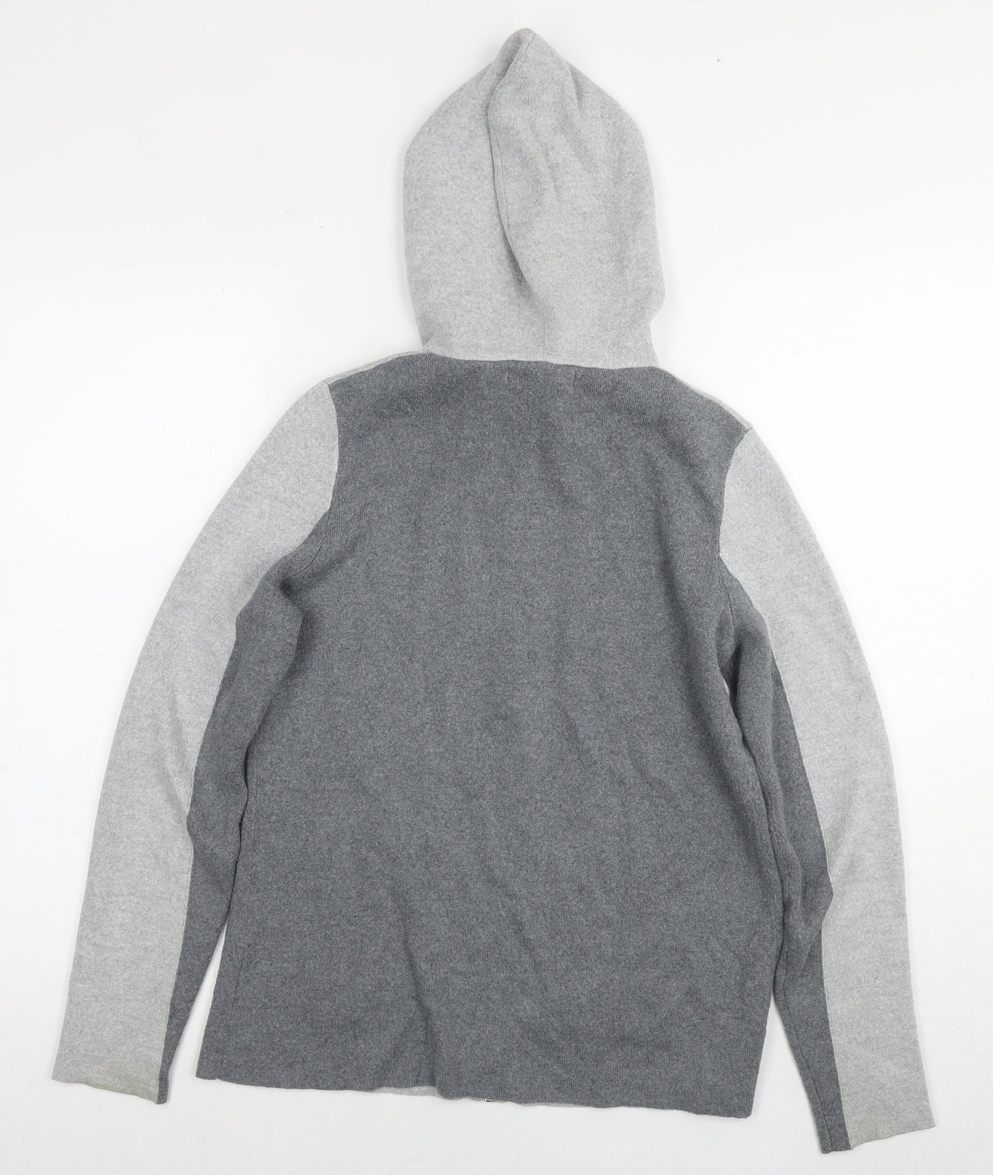 Rachel Zoe Womens Grey Cotton Full Zip Hoodie Size S Zip