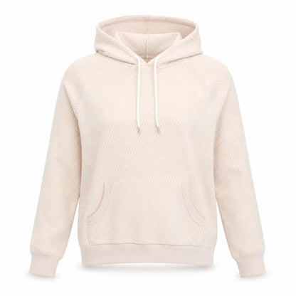 Payton Pringle Womens Beige Geometric Ramie Pullover Hoodie Size M Pullover