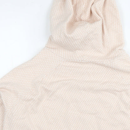 Payton Pringle Womens Beige Geometric Ramie Pullover Hoodie Size M Pullover