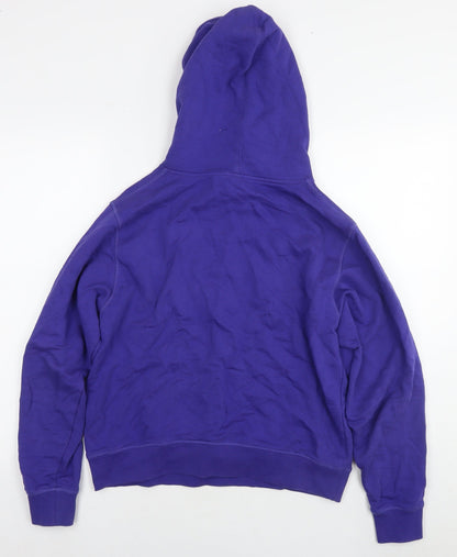 Less Girls Less Boys Womens Purple Cotton Pullover Hoodie Size L Pullover - Logo