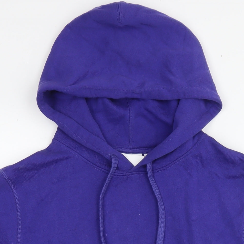 Less Girls Less Boys Womens Purple Cotton Pullover Hoodie Size L Pullover - Logo
