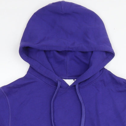 Less Girls Less Boys Womens Purple Cotton Pullover Hoodie Size L Pullover - Logo