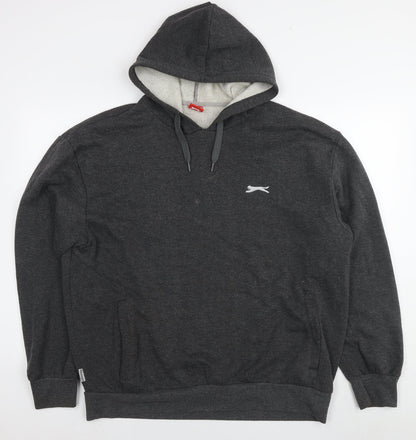Mens UK Size XL Slazenger Grey Pullover Hoodie