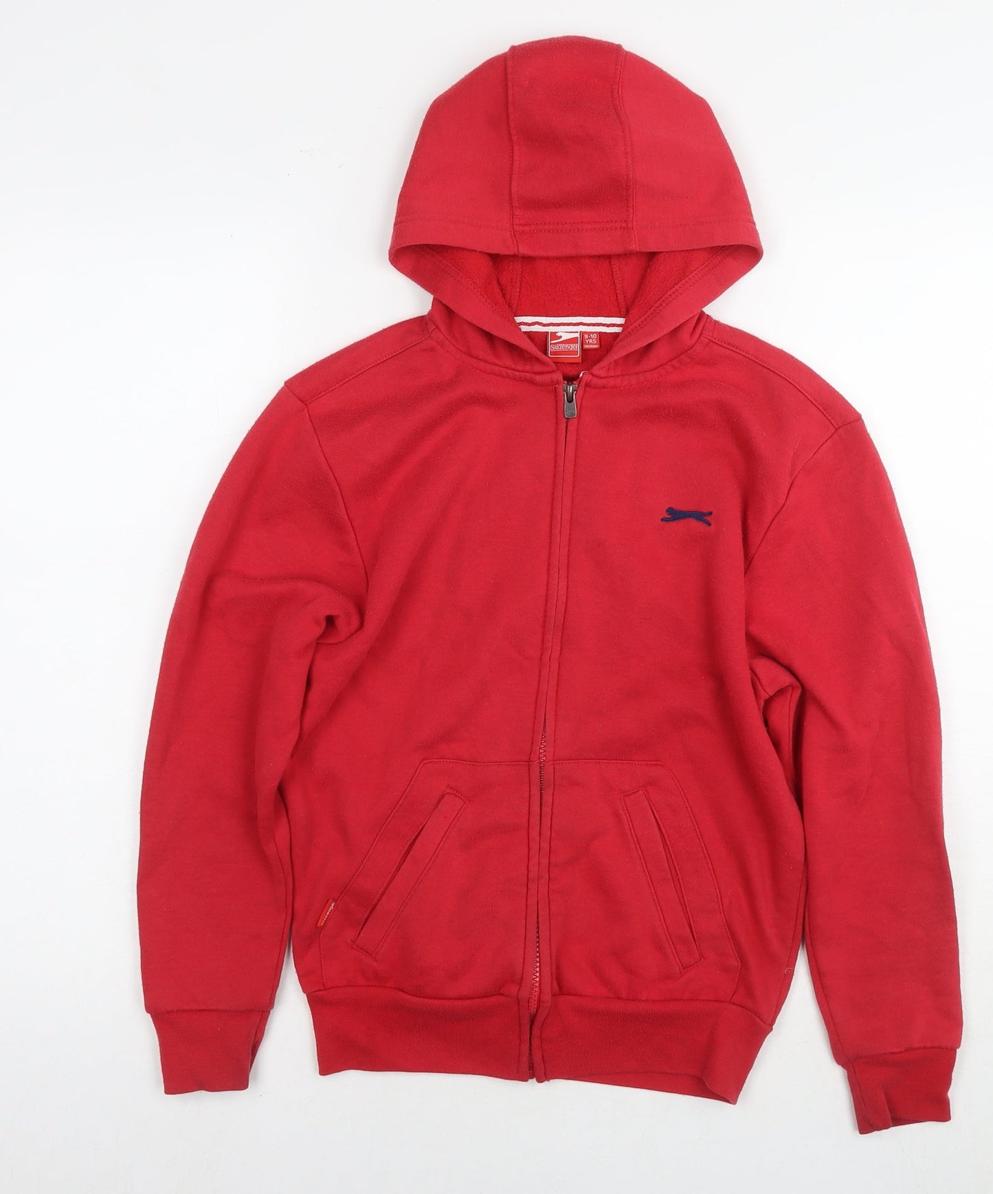 Slazenger Boys Red Polyester Full Zip Hoodie Size 9-10 Years Zip