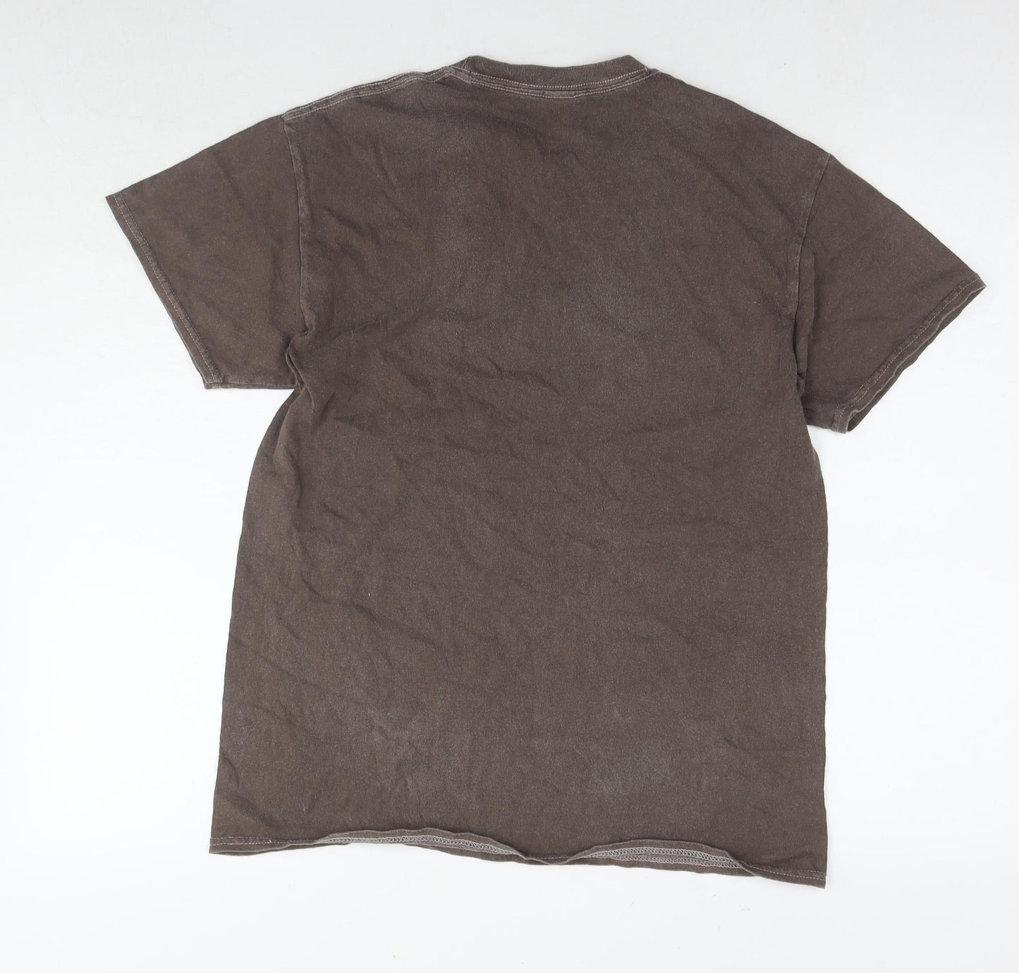 Urban Outfitters Mens Brown Polyester T-Shirt Size XS Round Neck