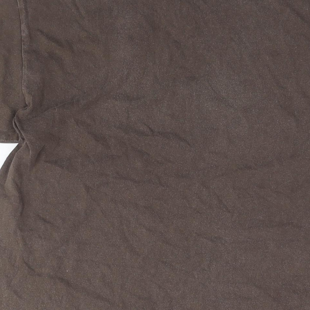 Urban Outfitters Mens Brown Polyester T-Shirt Size XS Round Neck
