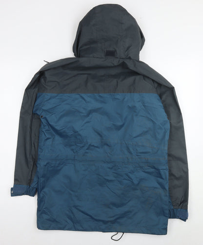 Wynnster Mens Blue Rain Coat Jacket Size S Zip