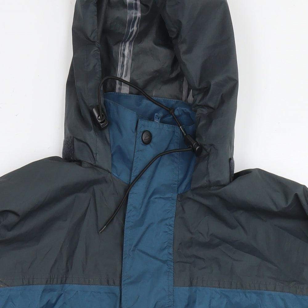 Wynnster Mens Blue Rain Coat Jacket Size S Zip