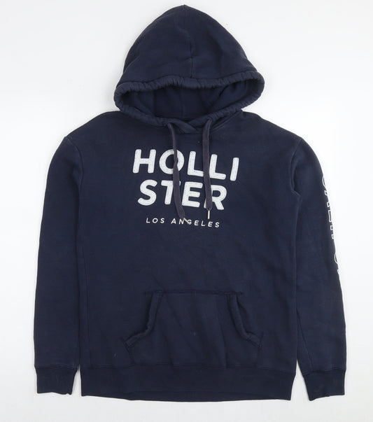 Mens UK Size S Hollister Blue Pullover Hoodie