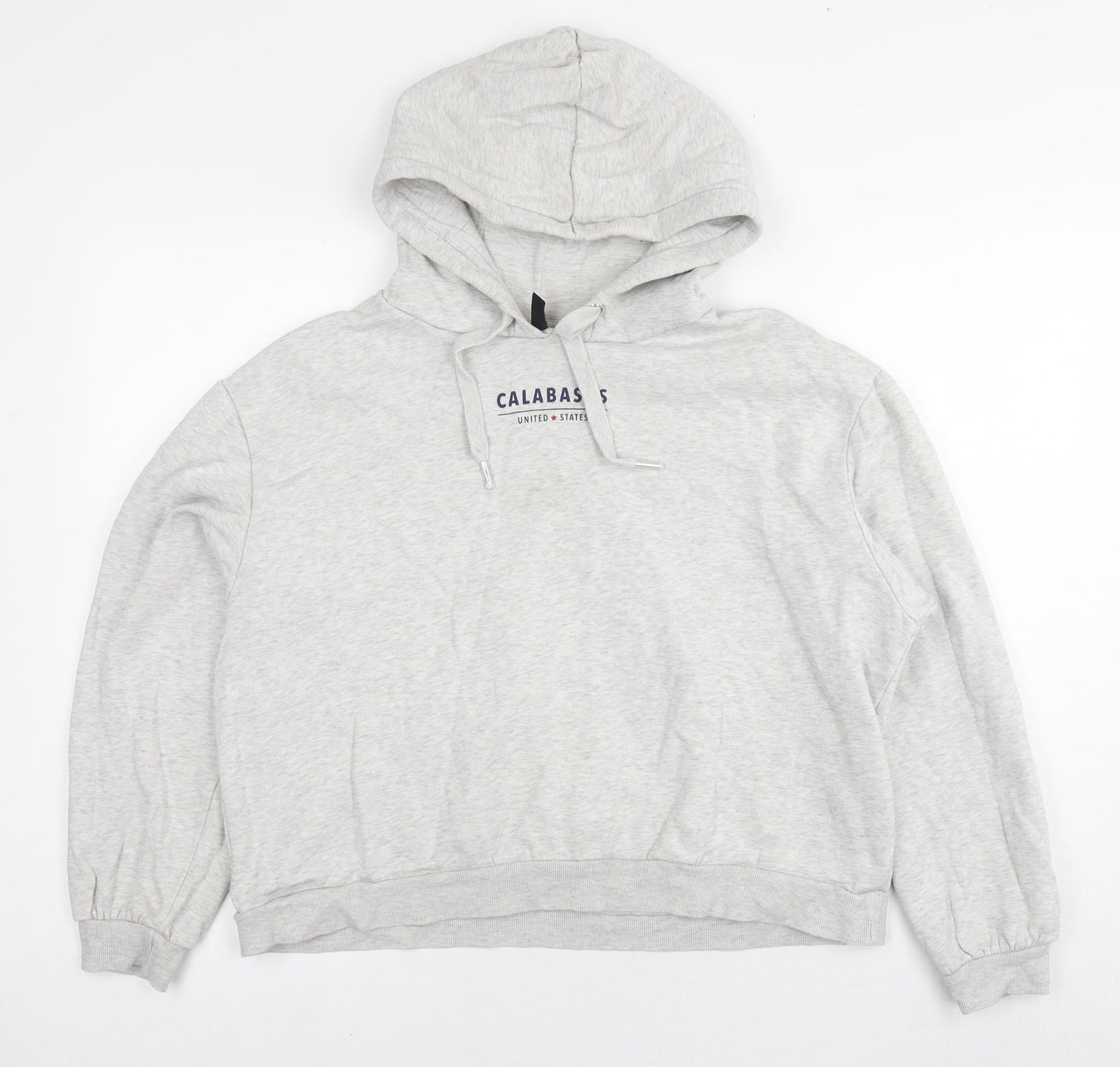 Womens UK Size L Divided by H&M Grey Pullover Hoodie