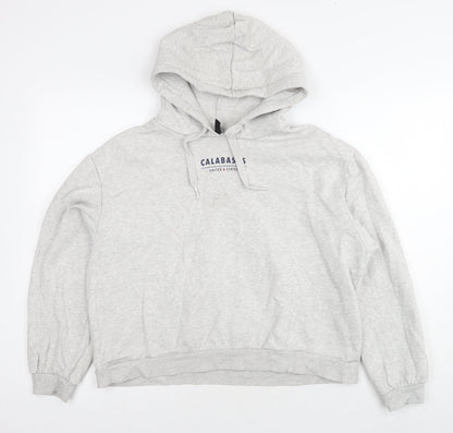 Womens UK Size L Divided by H&M Grey Pullover Hoodie
