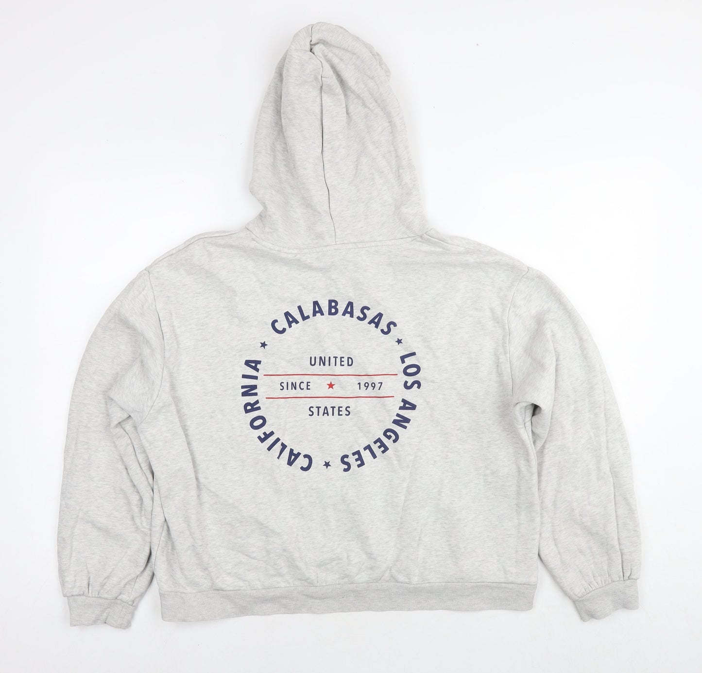 Womens UK Size L Divided by H&M Grey Pullover Hoodie