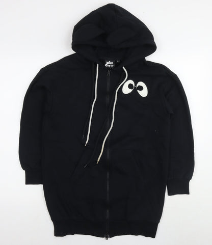 Mini Cream Womens Black Cotton Full Zip Hoodie Size S Pullover - Eyes Goodbye