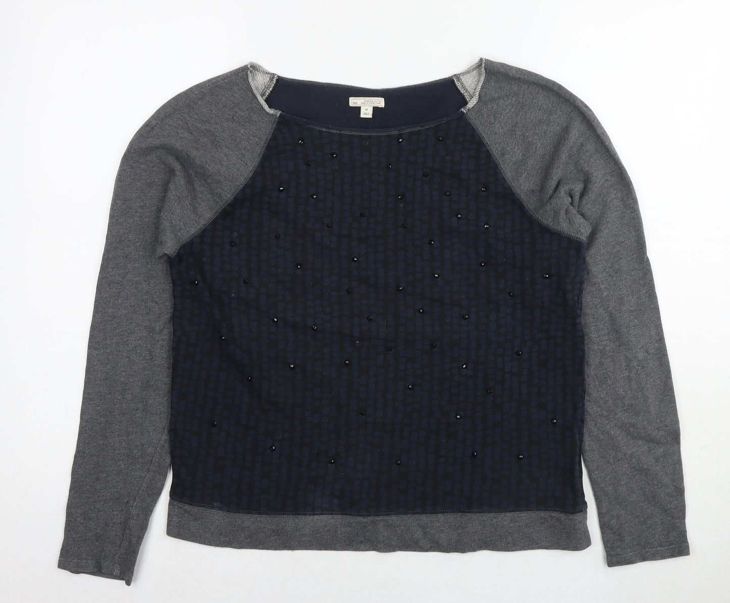 Gap Womens Multicoloured Polka Dot Cotton Pullover Sweatshirt Size M Pullover - Jeweled Detail