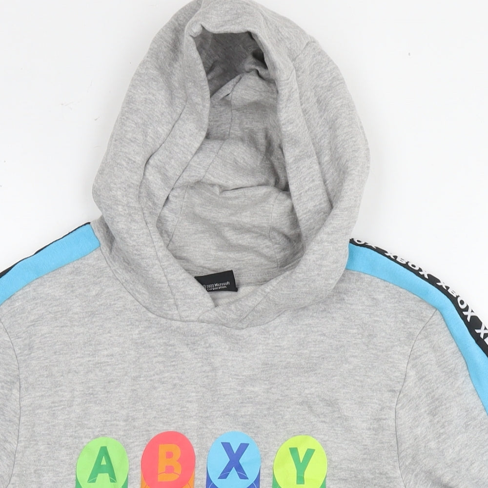 Xbox Boys Grey Cotton Pullover Hoodie Size 11-12 Years Pullover - Logo