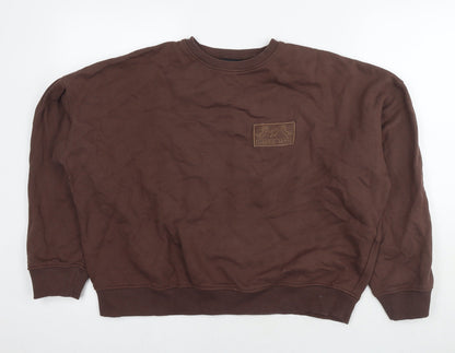 Motel Womens Brown Cotton Pullover Sweatshirt Size XS Pullover - Love