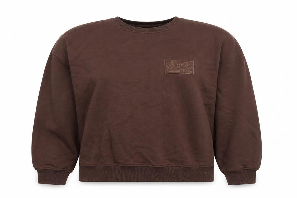 Motel Rocks Womens Brown Cotton Pullover Sweatshirt Size XS Pullover - Love