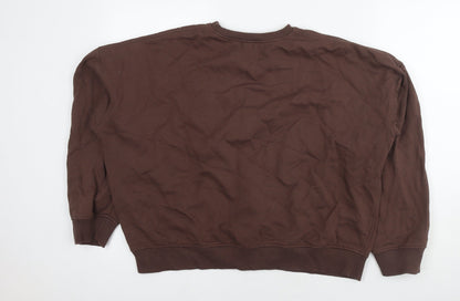 Motel Womens Brown Cotton Pullover Sweatshirt Size XS Pullover - Love