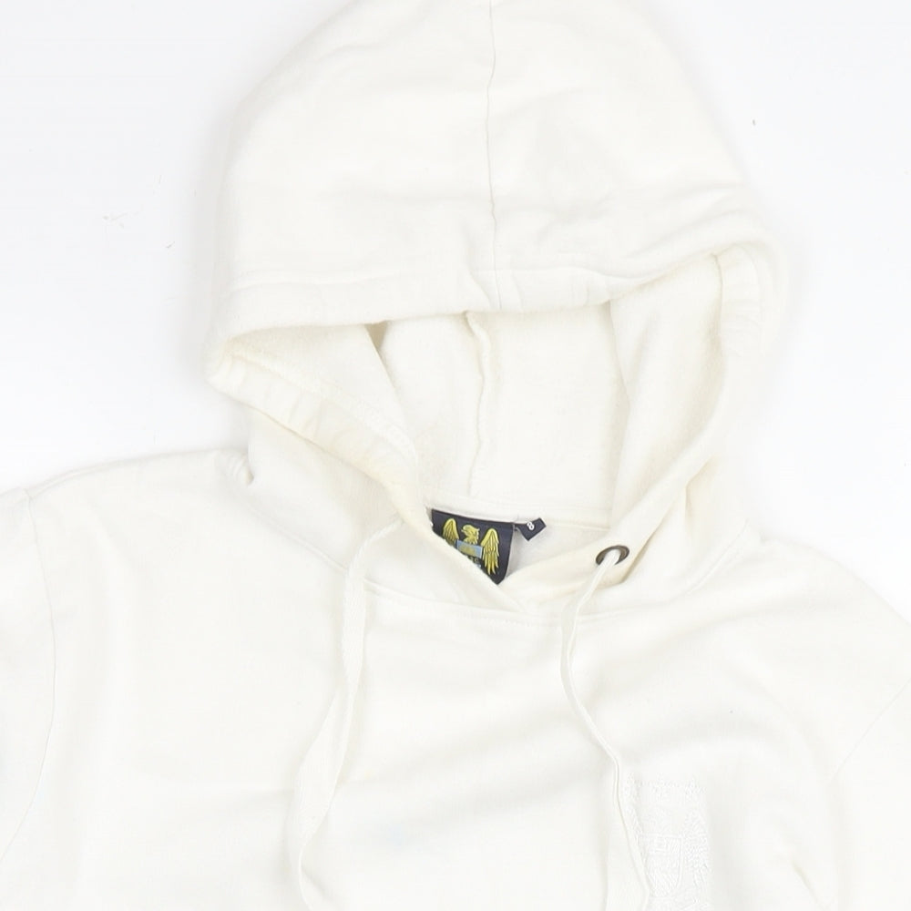 Classics Womens White Cotton Pullover Hoodie Size 8 Pullover