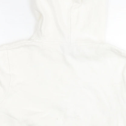 Classics Womens White Cotton Pullover Hoodie Size 8 Pullover