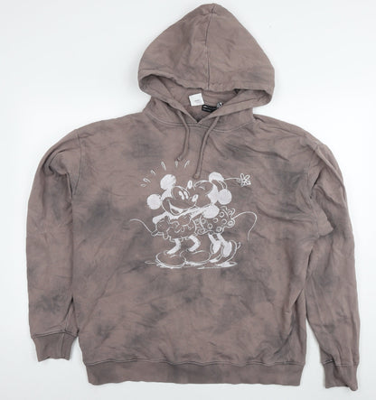Womens UK Size 12 Disney Brown Pullover Hoodie