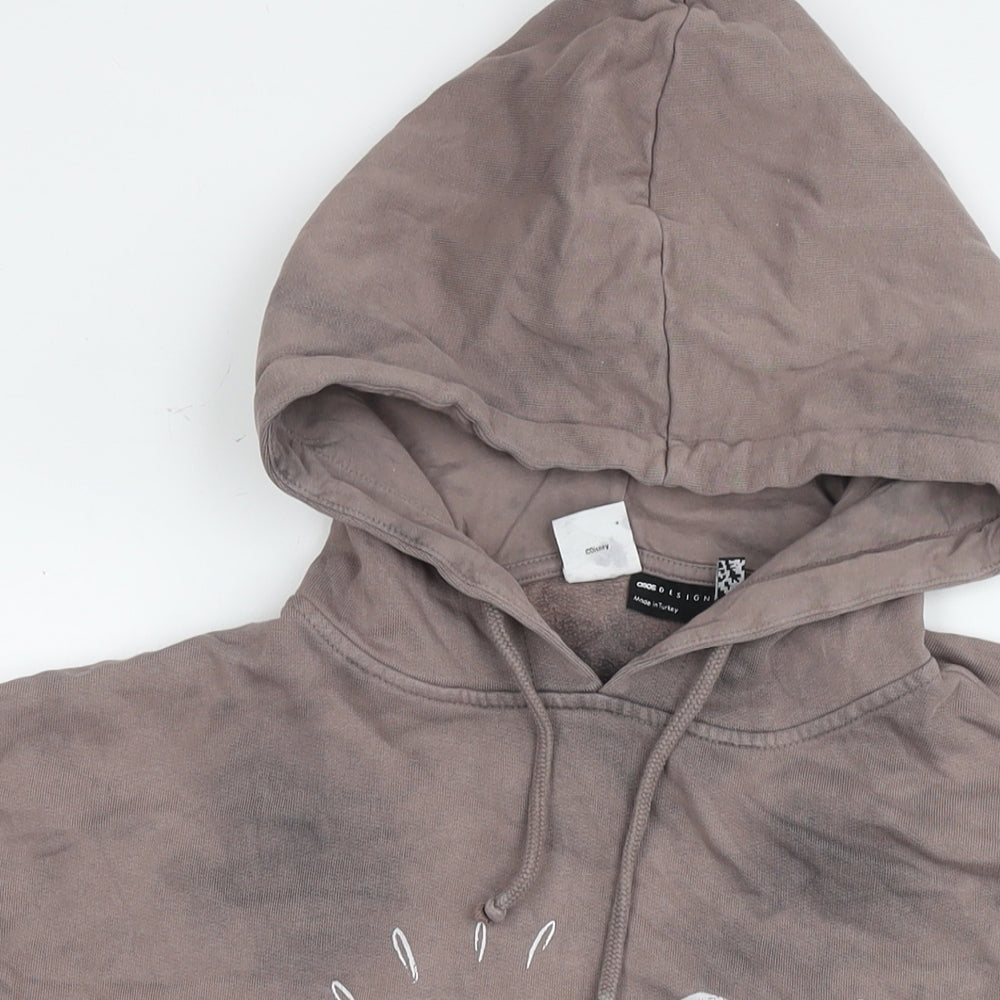 Womens UK Size 12 Disney Brown Pullover Hoodie