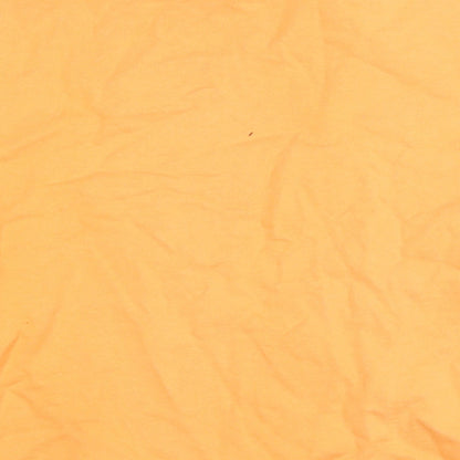 Creo Studios Mens Orange Cotton Pullover Sweatshirt Size M