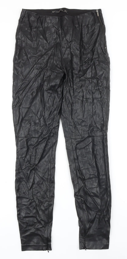 Womens UK Size S Zara Regular Fit  Black Trousers