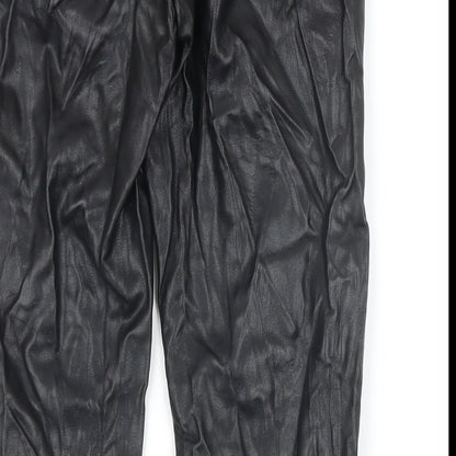 Womens UK Size S Zara Regular Fit  Black Trousers