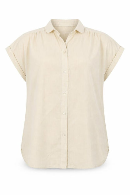 Koret Womens White Camouflage Polyester Blend Tunic Blouse Size M Collared