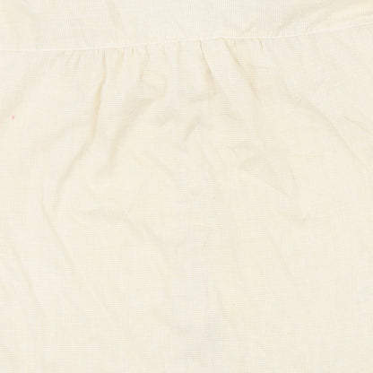 Koret Womens White Camouflage Polyester Blend Tunic Blouse Size M Collared