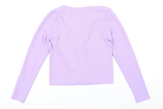Womens UK Size S H&M Purple Cardigan Jumper