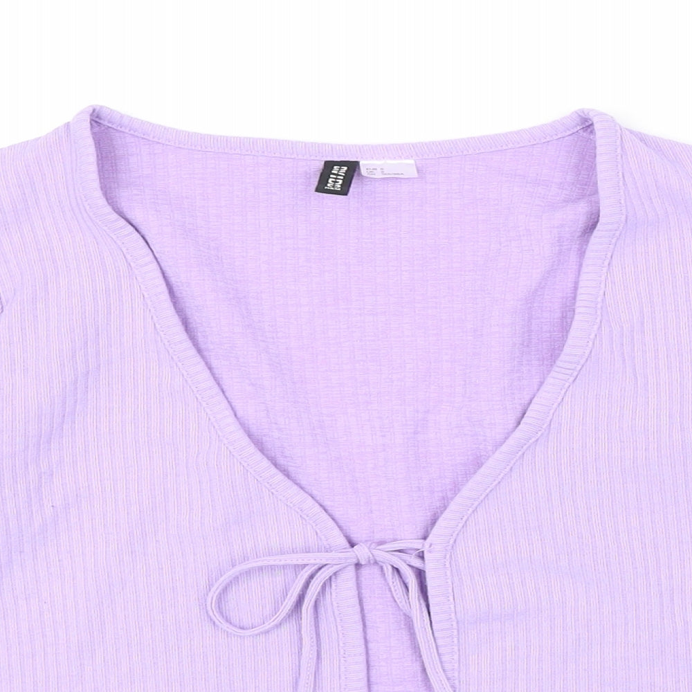 Womens UK Size S H&M Purple Cardigan Jumper