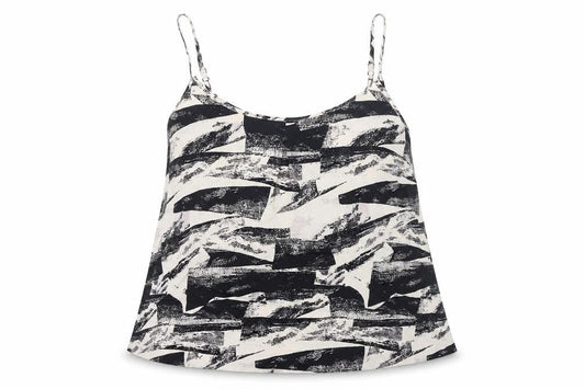 Capsule Womens Multicoloured Geometric Polyester Camisole Blouse Size 20 Boat Neck