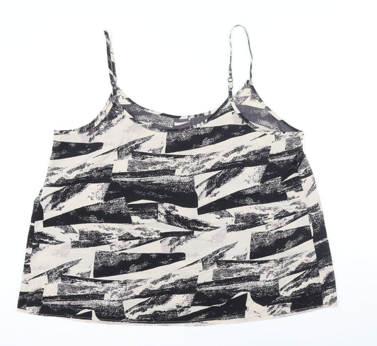 Capsule Womens Multicoloured Geometric Polyester Camisole Blouse Size 20 Boat Neck