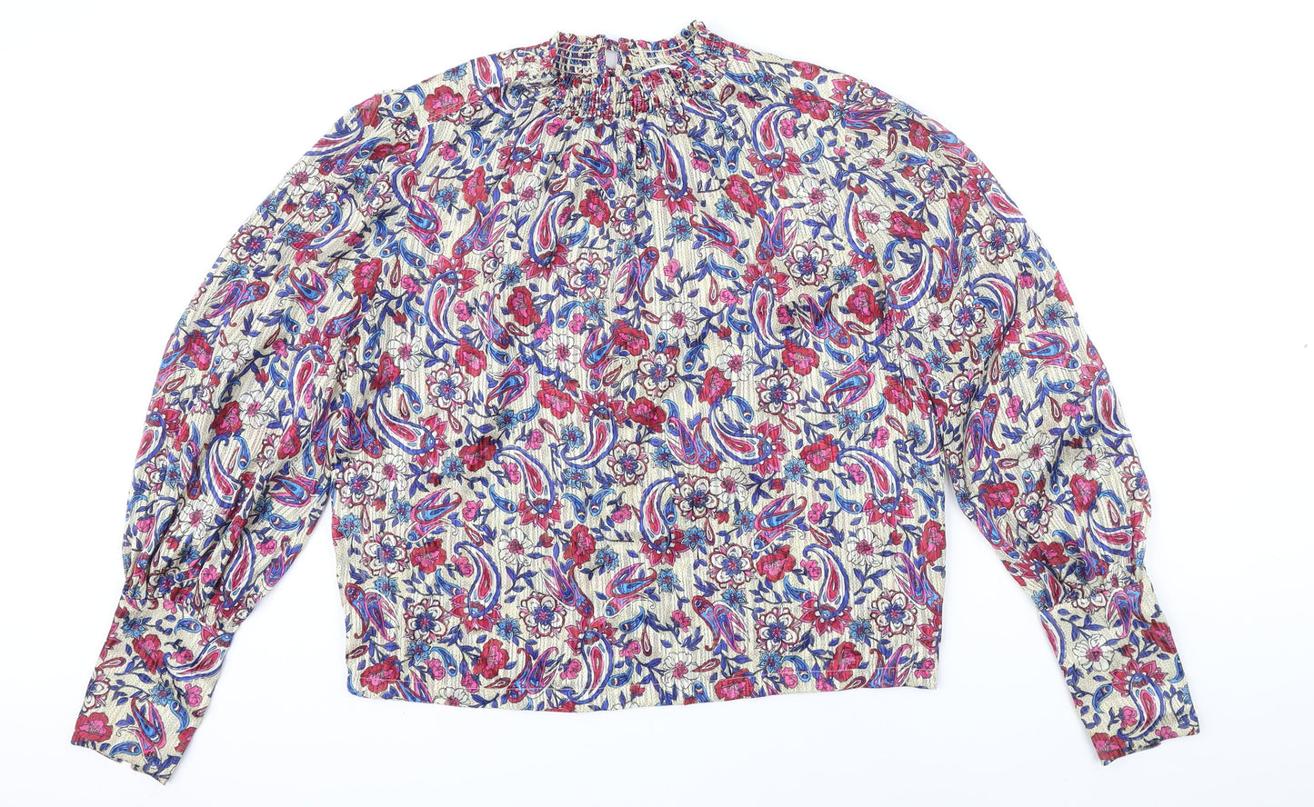 Womens UK Size S MNG Multicoloured Tunic Blouse