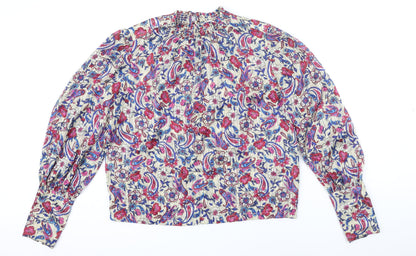 Womens UK Size S MNG Multicoloured Tunic Blouse