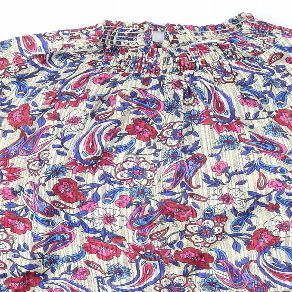 Womens UK Size S MNG Multicoloured Tunic Blouse