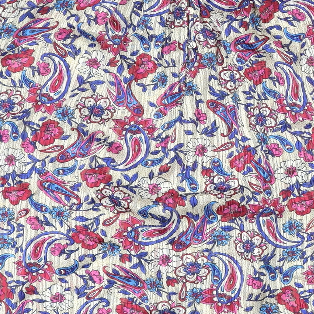 Womens UK Size S MNG Multicoloured Tunic Blouse