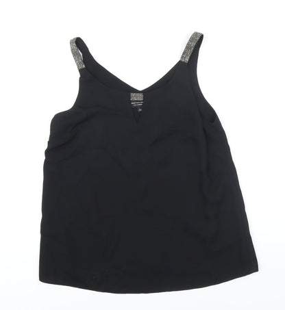Womens UK Size 8 Dorothy Perkins Black Camisole Blouse