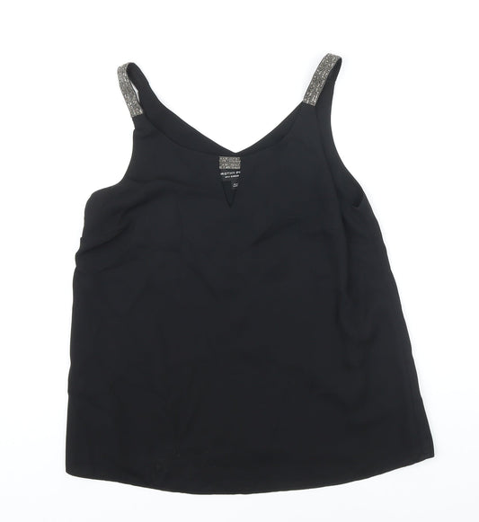 Womens UK Size 8 Dorothy Perkins Black Camisole Blouse