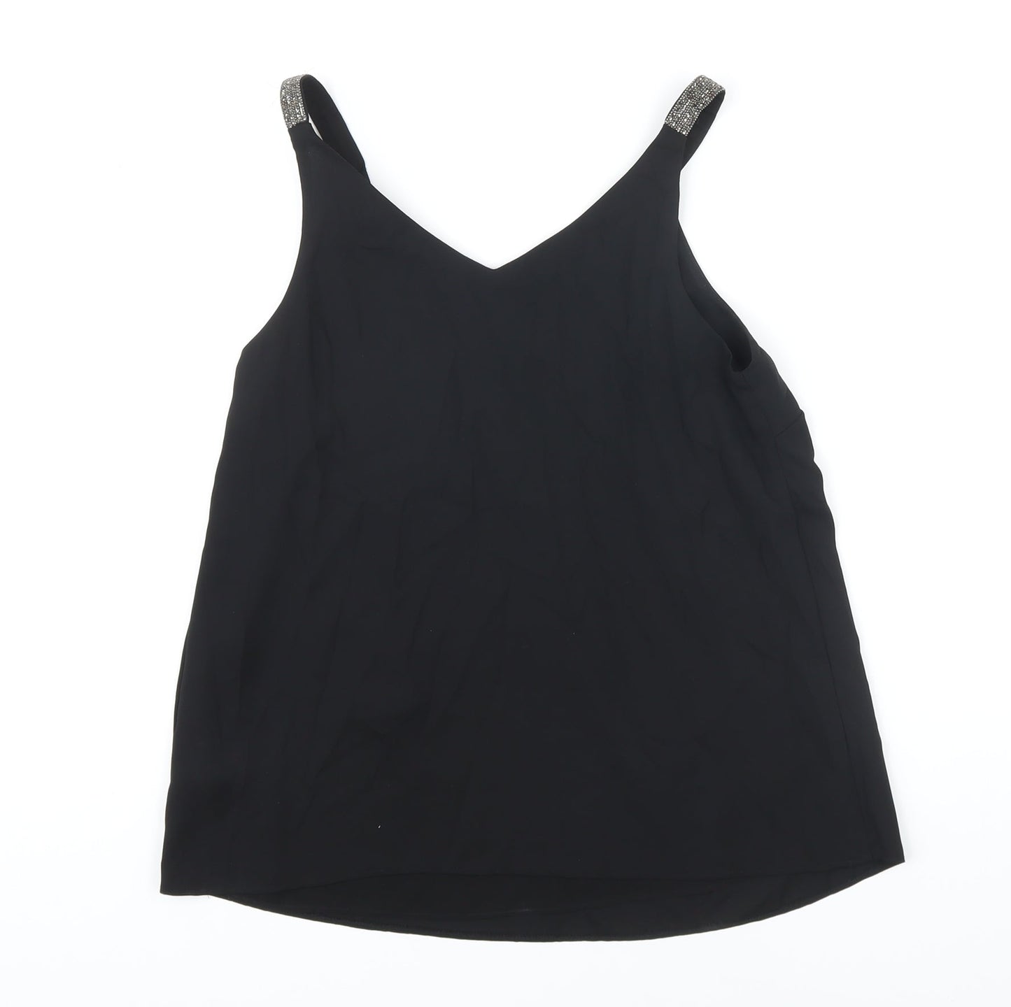 Womens UK Size 8 Dorothy Perkins Black Camisole Blouse