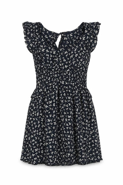 Dorothy Perkins Womens Black Geometric Viscose Mini Size 8 Boat Neck