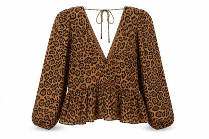 Womens UK Size XL H&M Brown Tunic Blouse