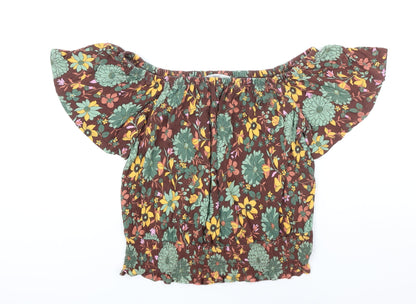 Womens UK Size 16 Wallis Brown Tunic Blouse