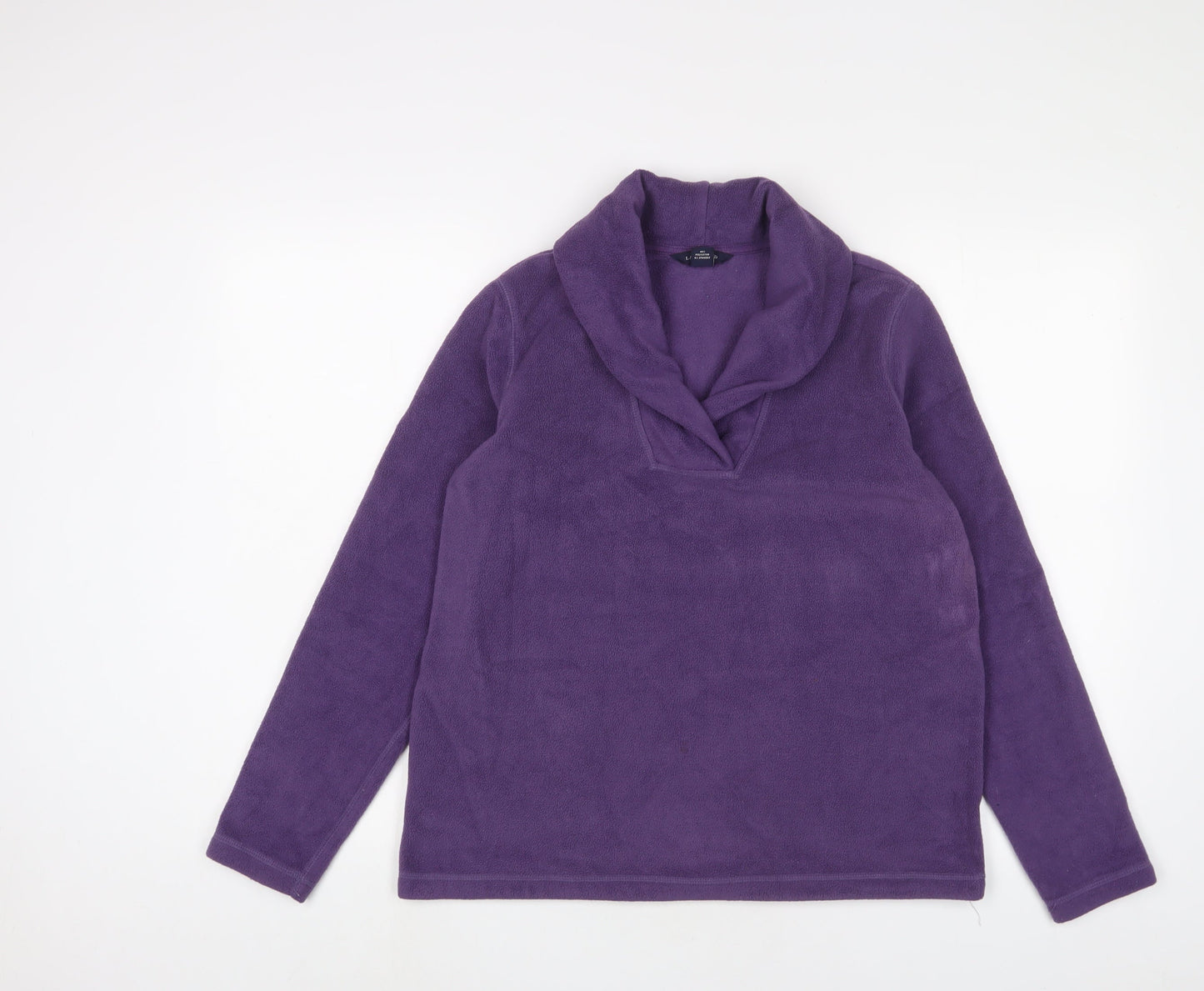 Landsend Womens Purple Polyester Pullover Sweatshirt Size M Pullover