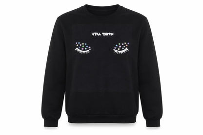 RAD. Womens Black Cotton Pullover Sweatshirt Size L Pullover