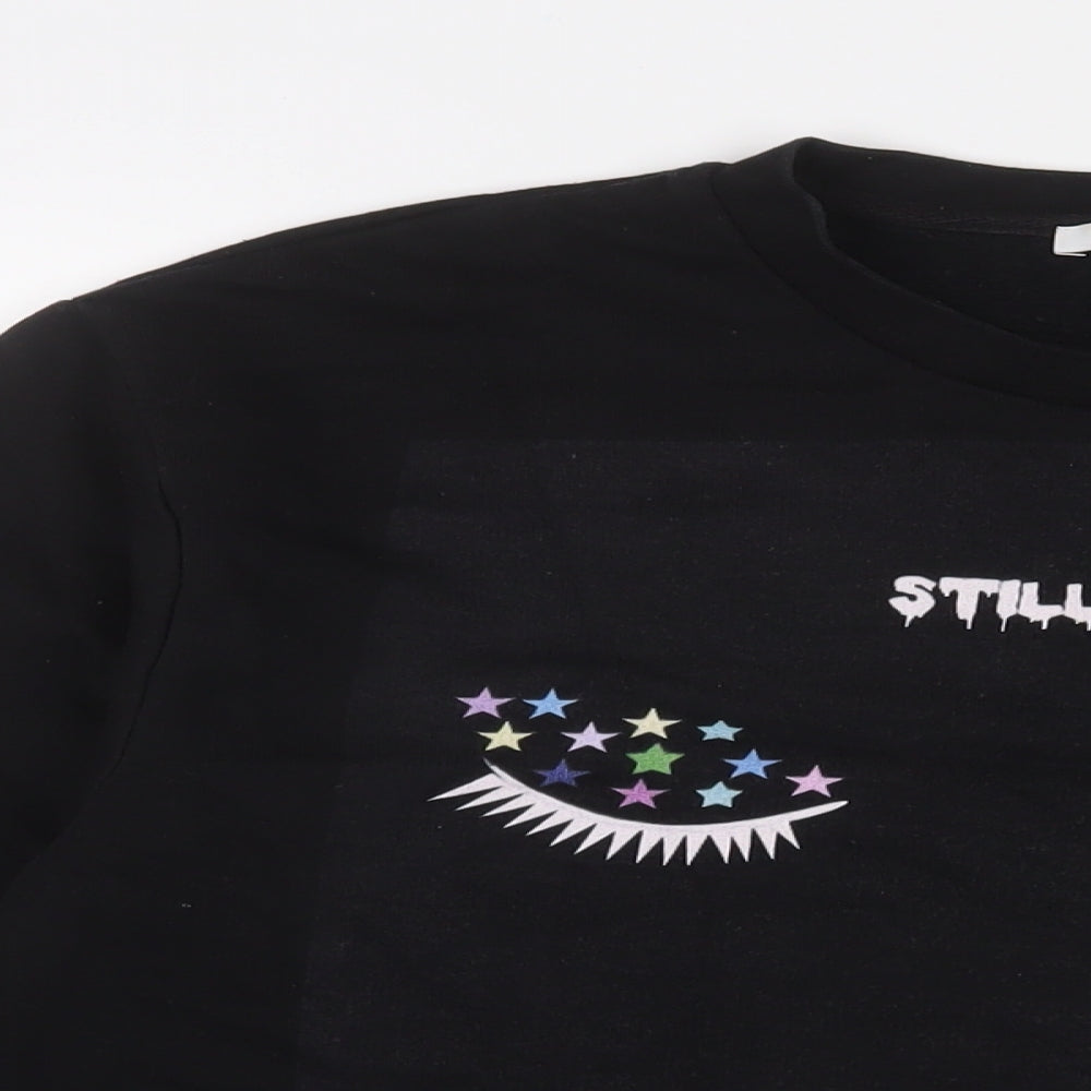 RAD. Womens Black Cotton Pullover Sweatshirt Size L Pullover