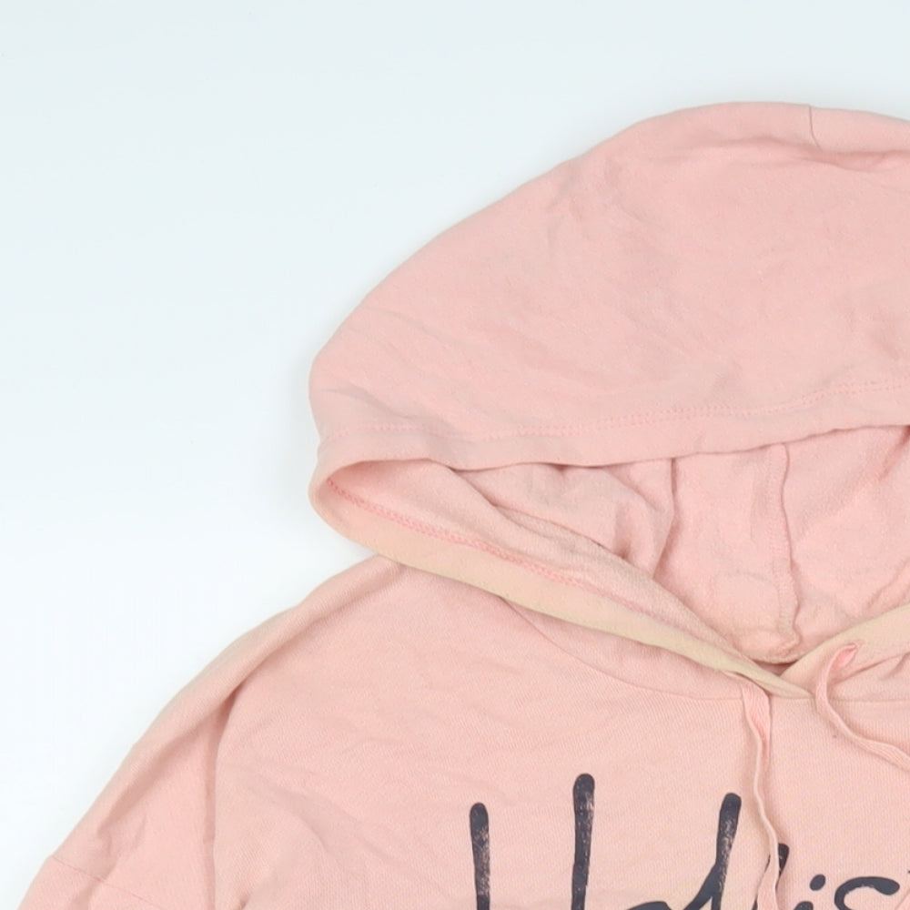 Hollister Womens Pink Cotton Pullover Hoodie Size L Pullover