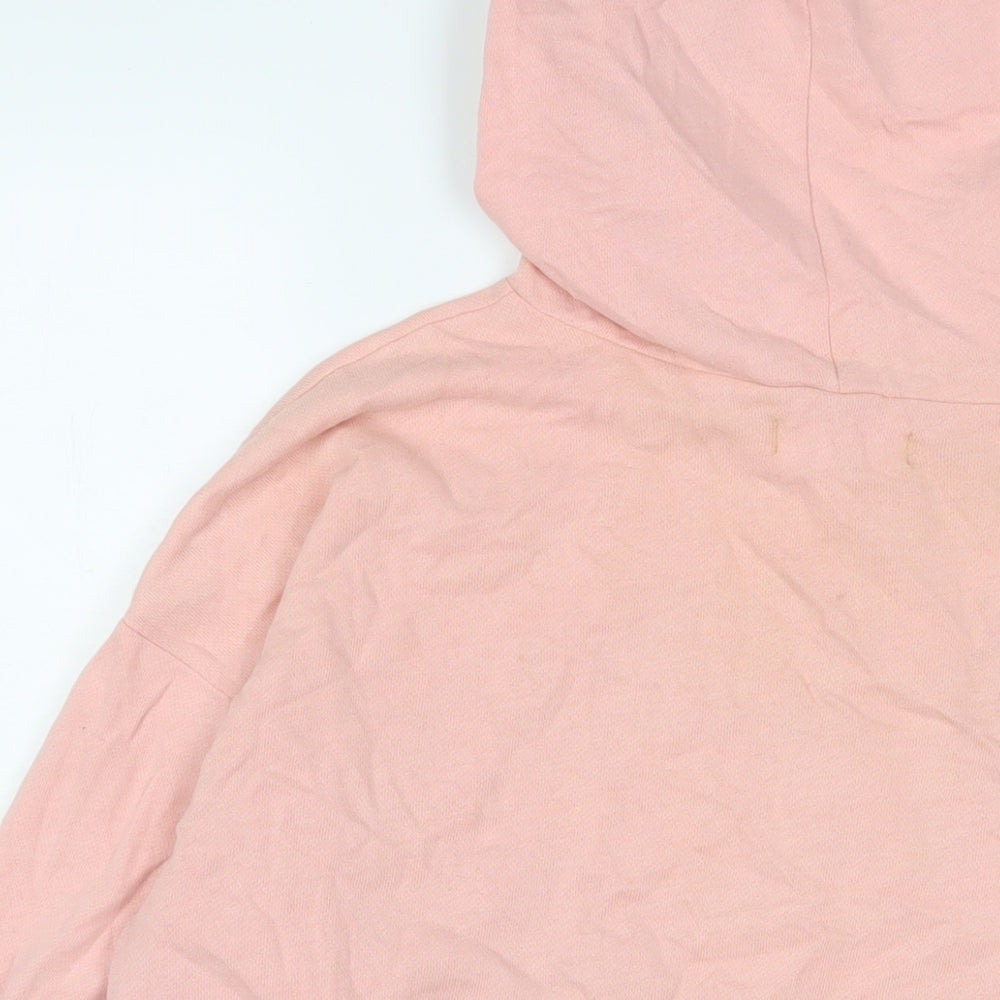 Hollister Womens Pink Cotton Pullover Hoodie Size L Pullover